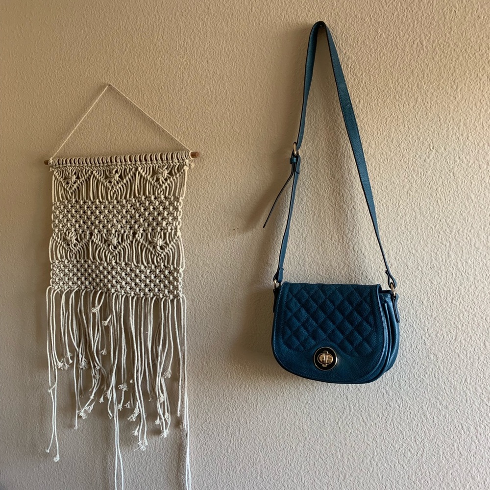 Blue Quilted crossbody bag